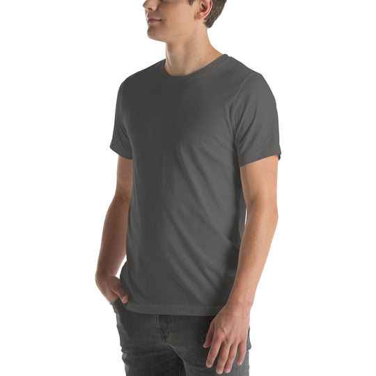 Front of grey climbing tee